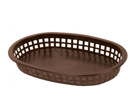 BUFFETWARE CANASTILLAS OVALADAS 27X17.5 CM PLASTICO COLORES (12 PZS)