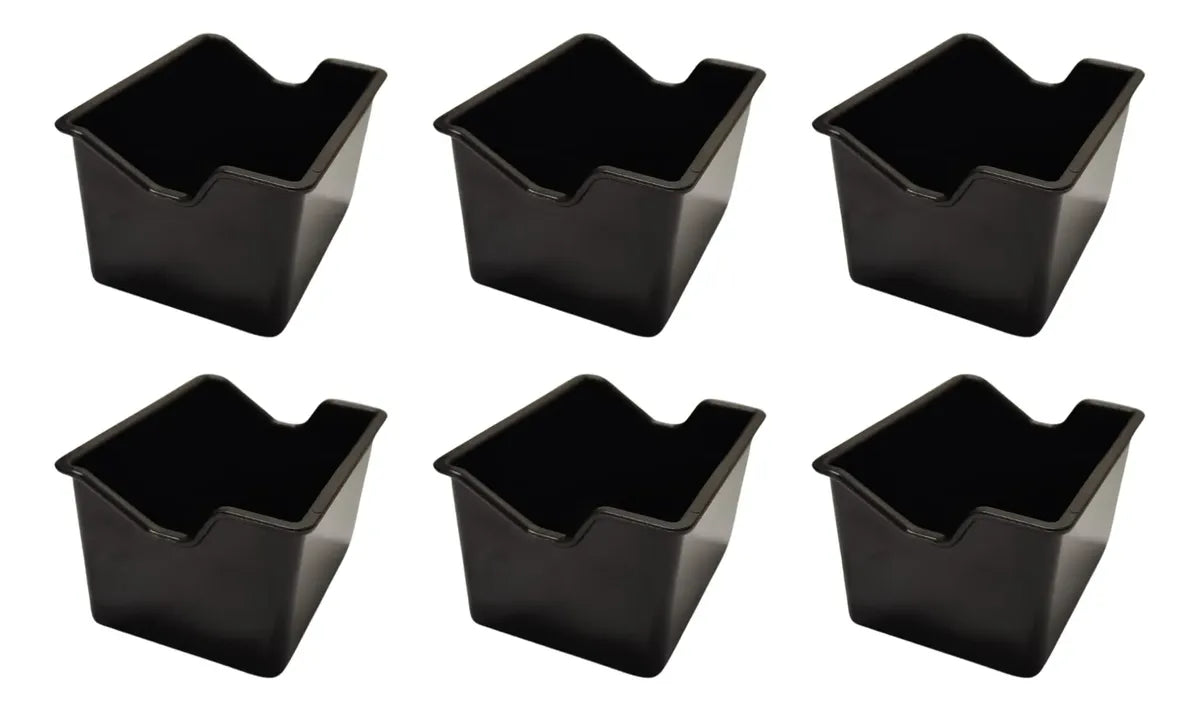 Porta Sobre De Azucar Plastico Rectangular Negro Pack De 6 Negro
