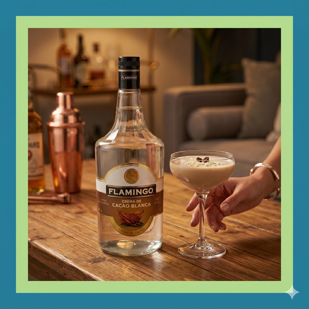 Licor de Cacao Blanco FLAMINGO 1 Litro Pack 24