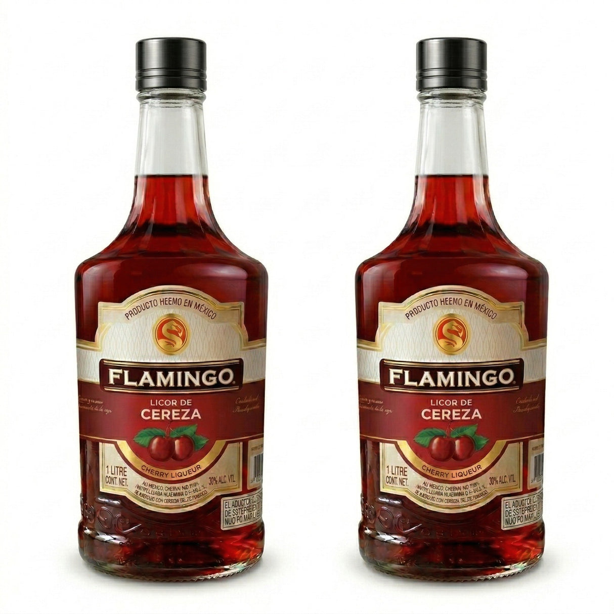 Licor de Cereza FLAMINGO 1000 Ml Pack 2 botellas